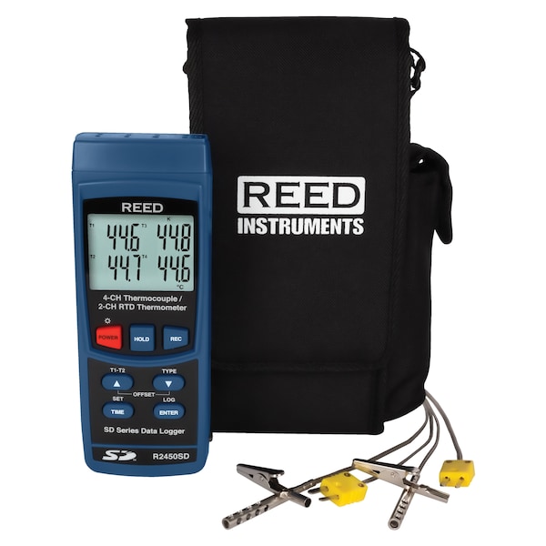 Reed Instruments REED Data Logging Thermometer with 2 Oven/Freezer Thermocouple Probes R2450SD-KIT6 - main
